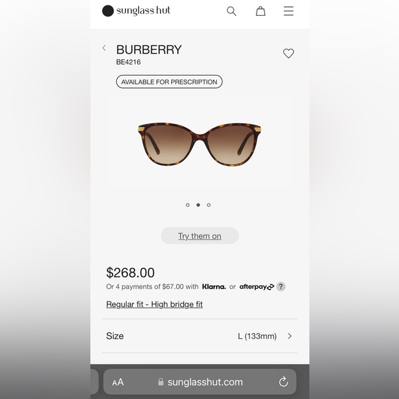 Authentic Burberry Sunglasses - Picture 1 of 9